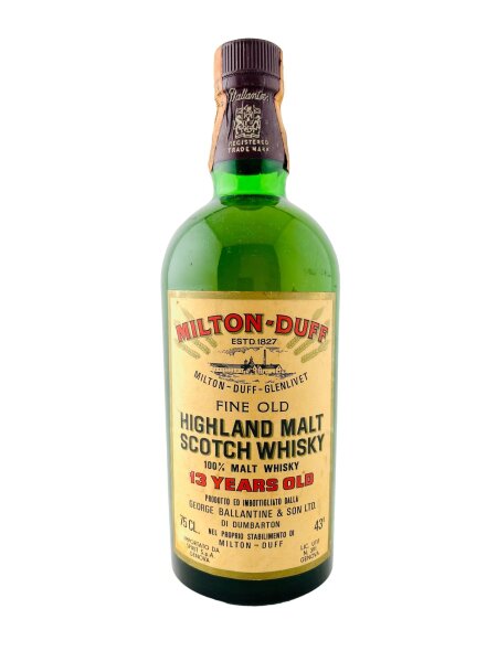 Miltonduff 1970s 13 Year Old Spirit Import