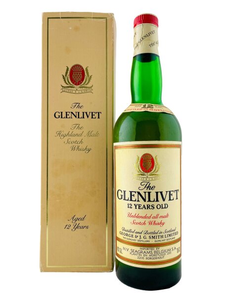 Glenlivet 1980s 12 Jahre Alt Seagram Belgium Import