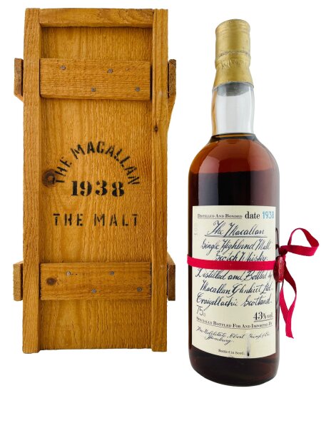 Macallan 1938 Handwritten Label