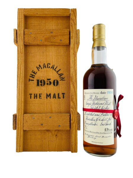 Macallan 1950 Handwritten Label