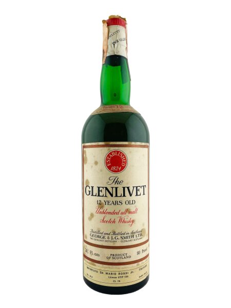Glenlivet 1970s 12 Jahre Alt Rossi Import