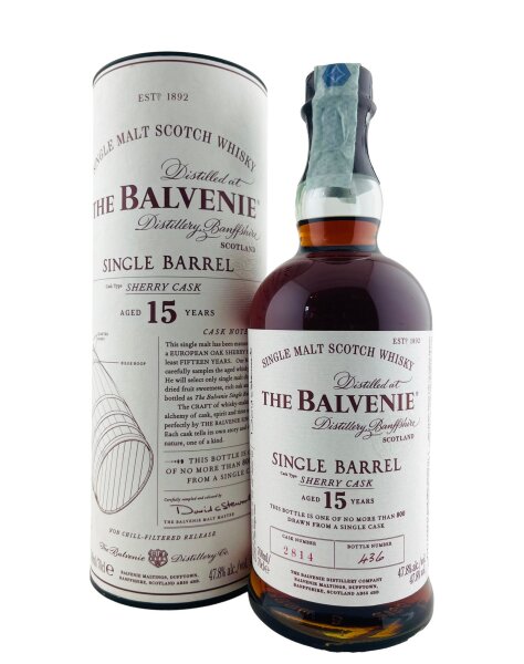 Balvenie 15 Jahre Alt Single Barrel Sherry Cask