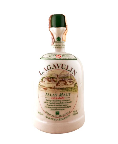 Lagavulin 1980s 15 Jahre Alt White Horse Ceramic Jug