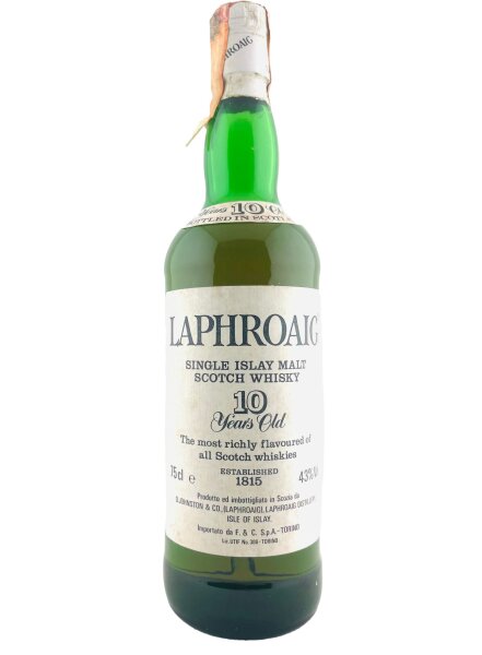 Laphroaig 1980s 10 Jahre Alt F&C Import