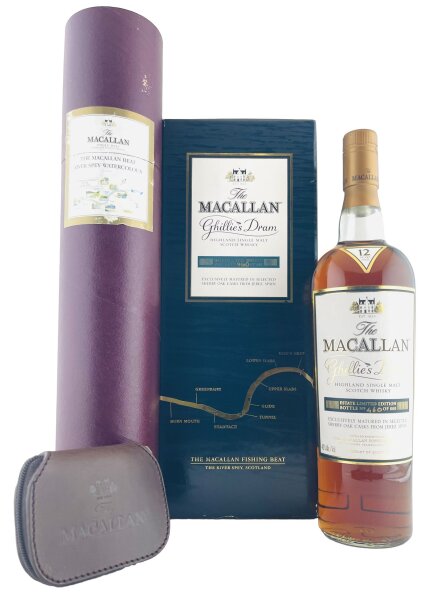 Macallan 12 Jahre Alt Ghillies Dram with Map & Fishing Flies