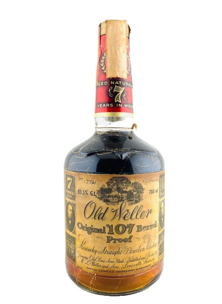 Old Weller Original 107 Barrel Proof 1977 7 Jahre Alt D & C Import