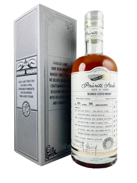 Private Stock 25 Jahre Alt Back To Our Roots