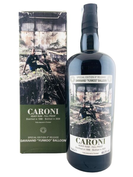 Caroni 1998 Velier Full Proof Heavy Empolyees 4th Release Dayanand "Yunkoo" Balloon