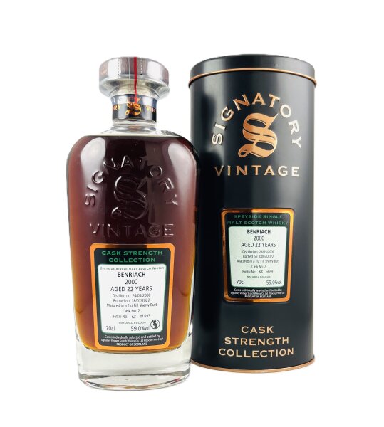 Benriach 2000 22 Year Old Cask Strength Collection