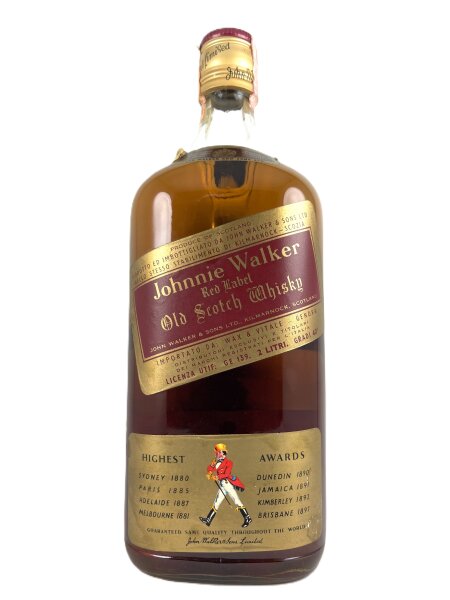 Johnnie Walker Red Label 1990s Wax & Vitale Import