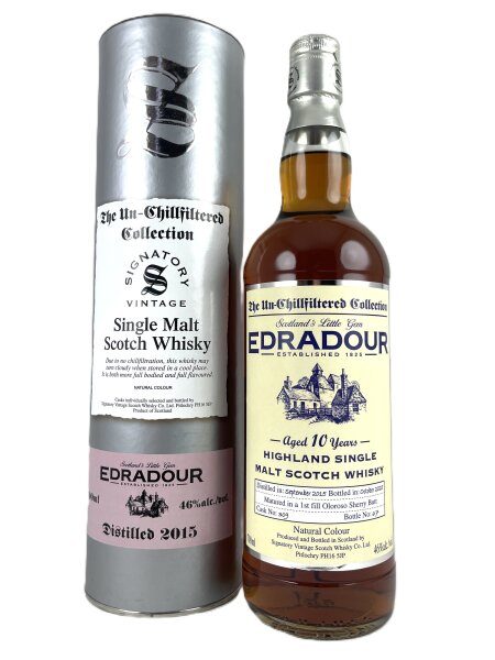 Edradour 2015 10 Jahre Alt The Unchillfiltered Collection