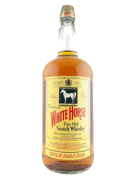 White Horse 1980s Fine Old Scotch Whisky Montenegro Import 1,5L