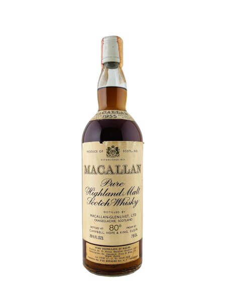 Macallan 1955 Campbell, Hope and King 80 Proof Rinaldi Import