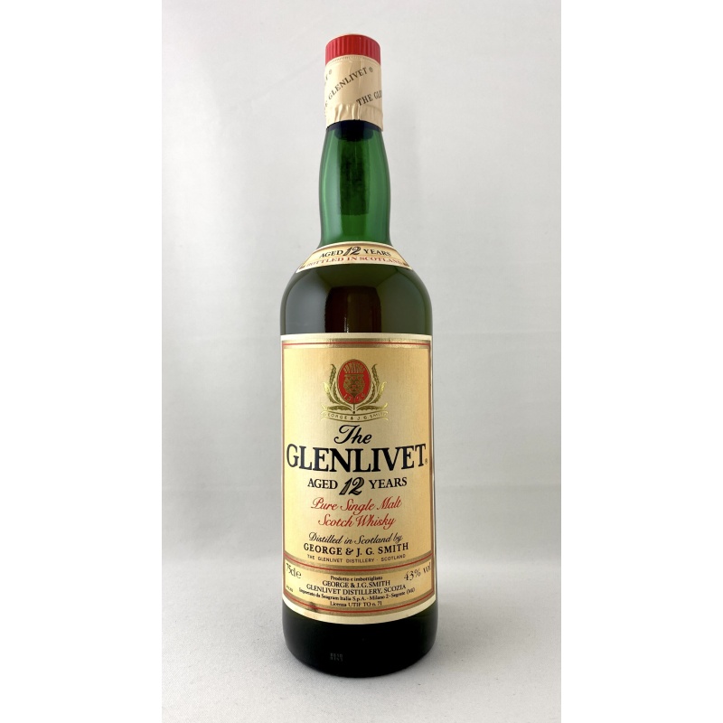 Glenlivet 1980s 12 Year Old Seagram Italia Import