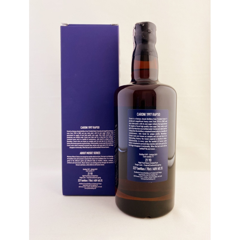 Caroni 1997 Jack Tar Music! Series 21 Year Old  Rapso Edition