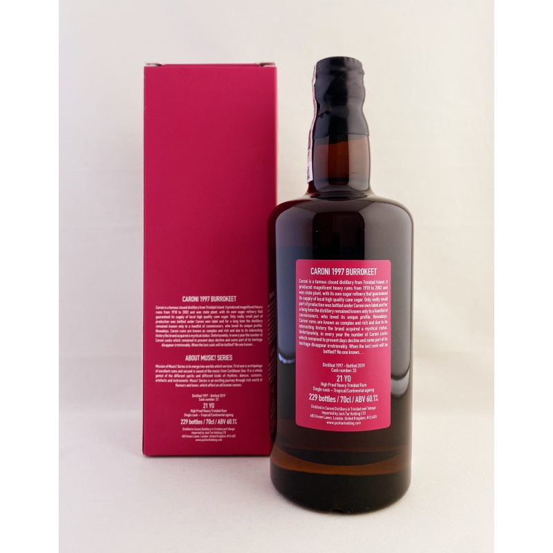 Caroni 1997 Jack Tar Music! Series 21 Year Old  Burrokeet Edition