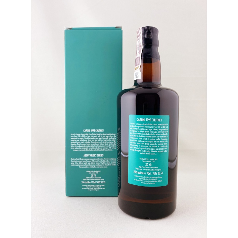 Caroni 1998 Jack Tar Music! Series 20 Year Old  Chutney Edition