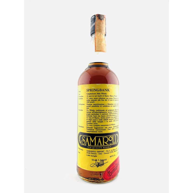 Springbank 1980s 12 Year Old Samaroli