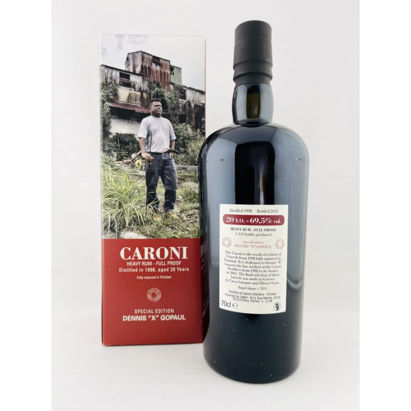 Caroni 1998 Velier 20 Year Old Full Proof Heavy/ Dennis "X" Gopaul