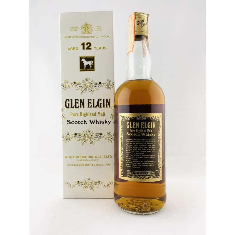 Glen Elgin 1980s 12 Year Old White Horse Carpano Import