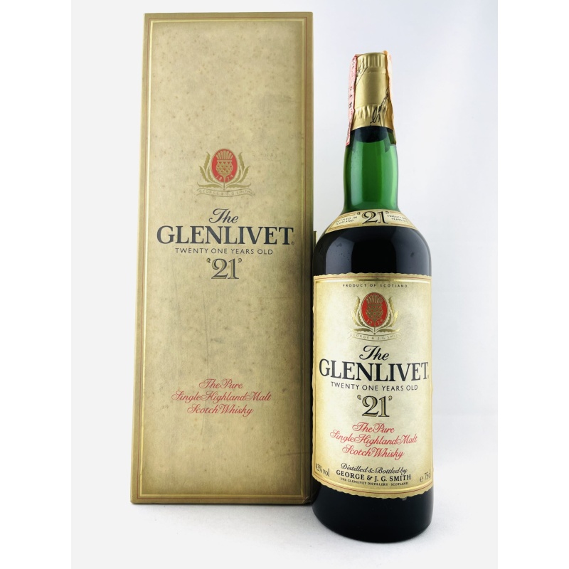 Glenlivet 1980s 21 Year Old Seagram Italia Import