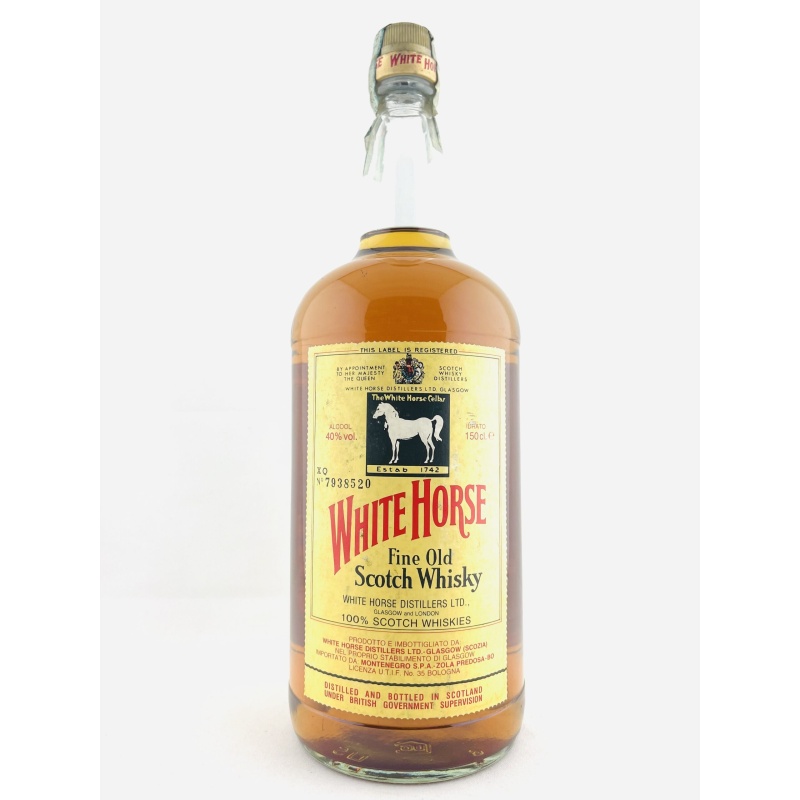 White Horse 1980s Fine Old Scotch Whisky Montenegro Import 1,5L