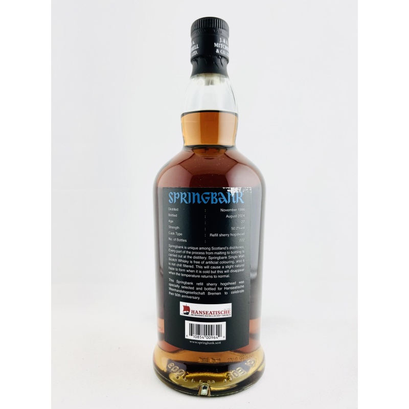 Springbank 27 Year Old 2024 Release